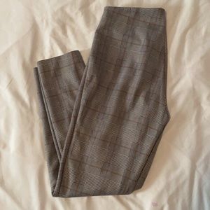 Zara Suede Plaid Pants Women’s Size M